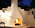 Brown Residence, outdoor fireplace